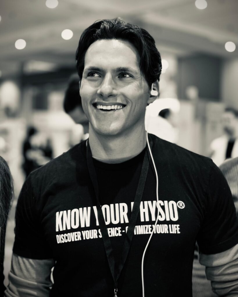 Andres wearing Know Your Physio Tshirt